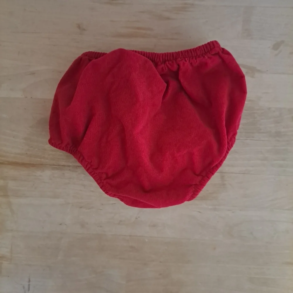 Ralph Lauren Baby Girls’ Red Corduroy Holiday Dress with Bloomers – Size 12M